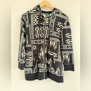 Lauren Ralph Lauren‎ Women’s Medium Southwest Aztec 3/4 Sleeve Full Zip Hoodie
